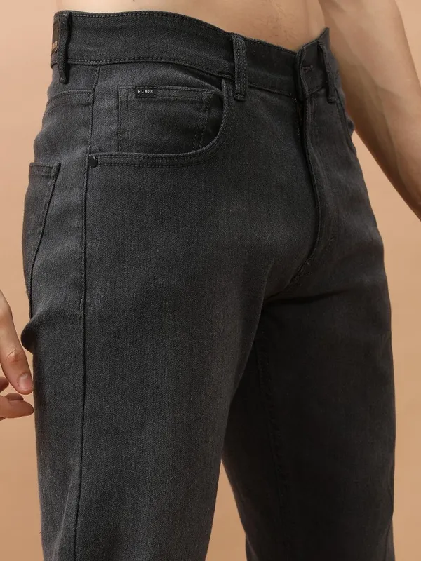 Highlander Men Grey Straight Fit Clean Look Jeans