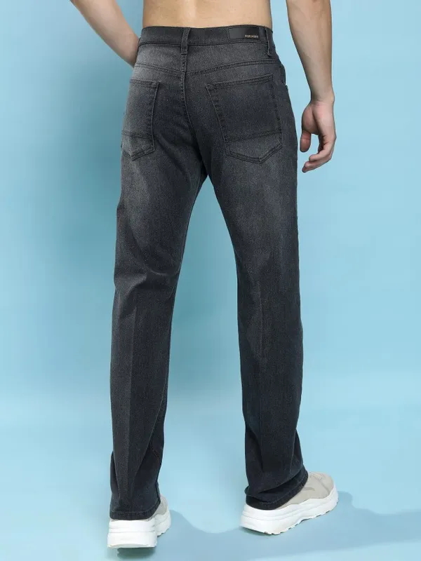  Highlander Men Grey Straight Fit Jeans