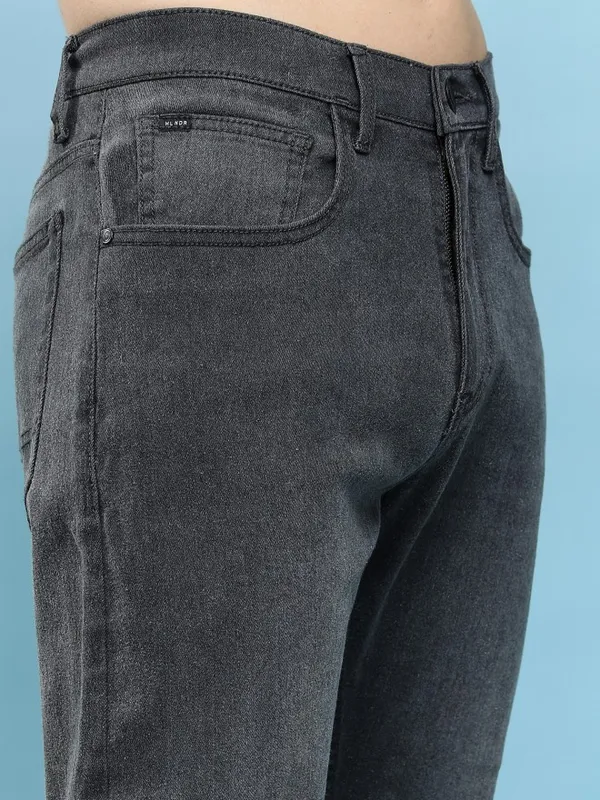  Highlander Men Grey Straight Fit Jeans
