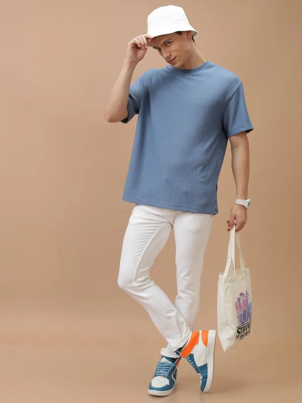 Highlander Men White Skinny Fit Stretchable Jeans