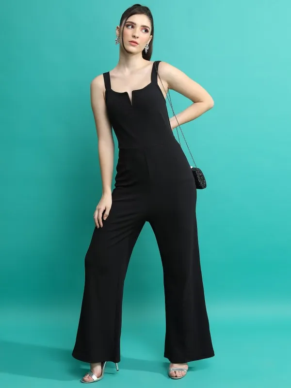 Tokyo Talkies Women Black Solid Jumpsuits