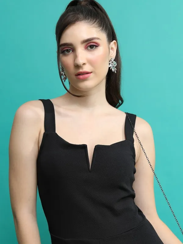  Tokyo Talkies Women Black Solid Jumpsuits