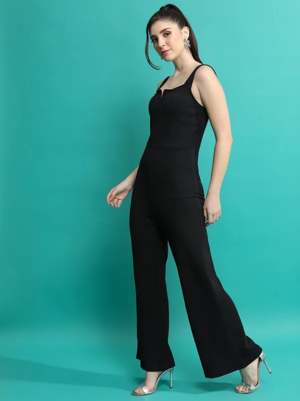  Tokyo Talkies Women Black Solid Jumpsuits