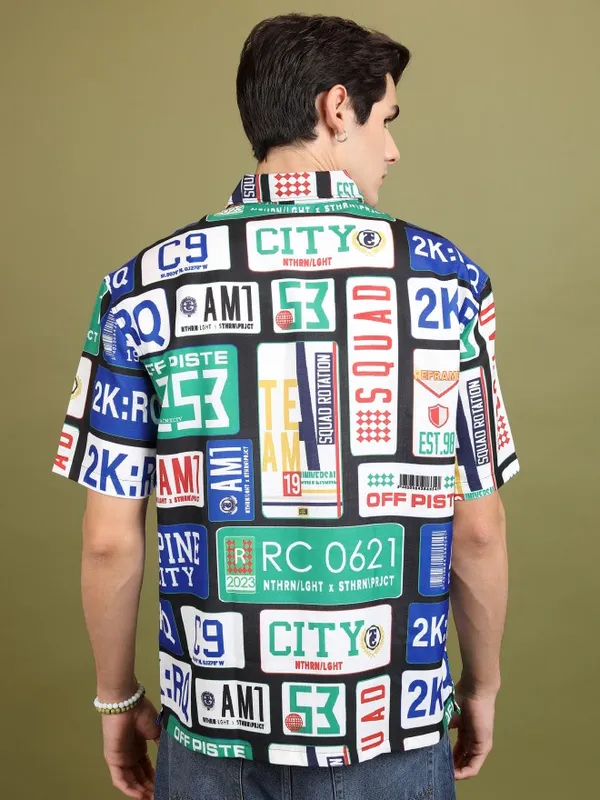  Highlander Men Multi Printed Oversized Fit Casual Shirts