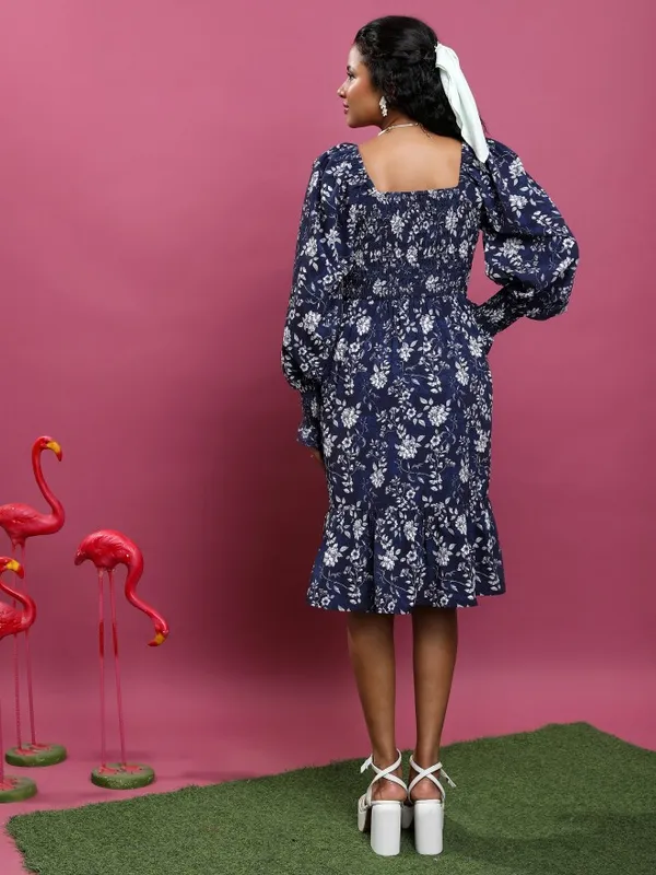 Printed A-Line Dress