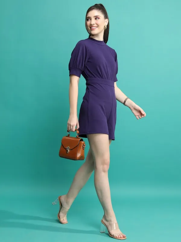  Tokyo Talkies Women Navy Blue Solid Jumpsuits