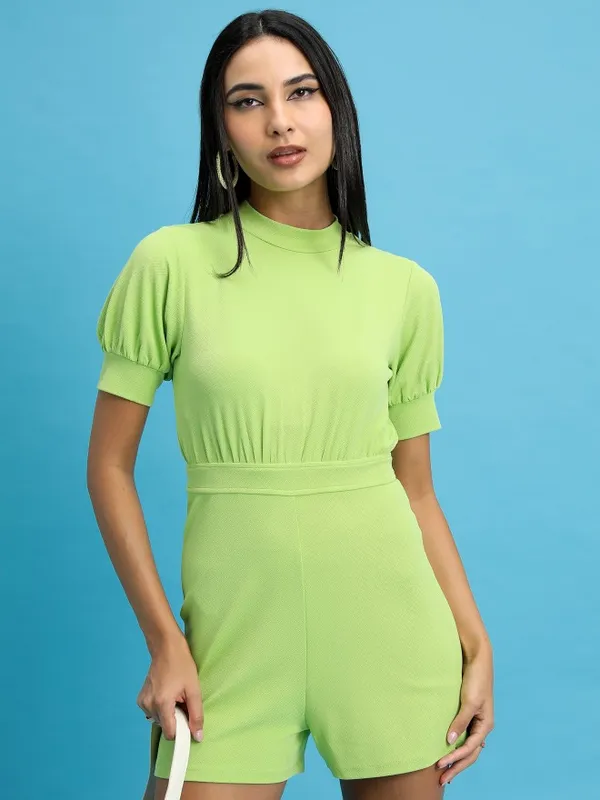  Tokyo Talkies Women Green Solid Jumpsuits