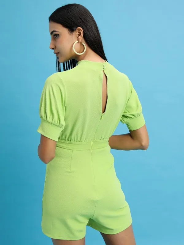  Tokyo Talkies Women Green Solid Jumpsuits