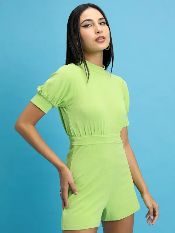  Tokyo Talkies Women Green Solid Jumpsuits