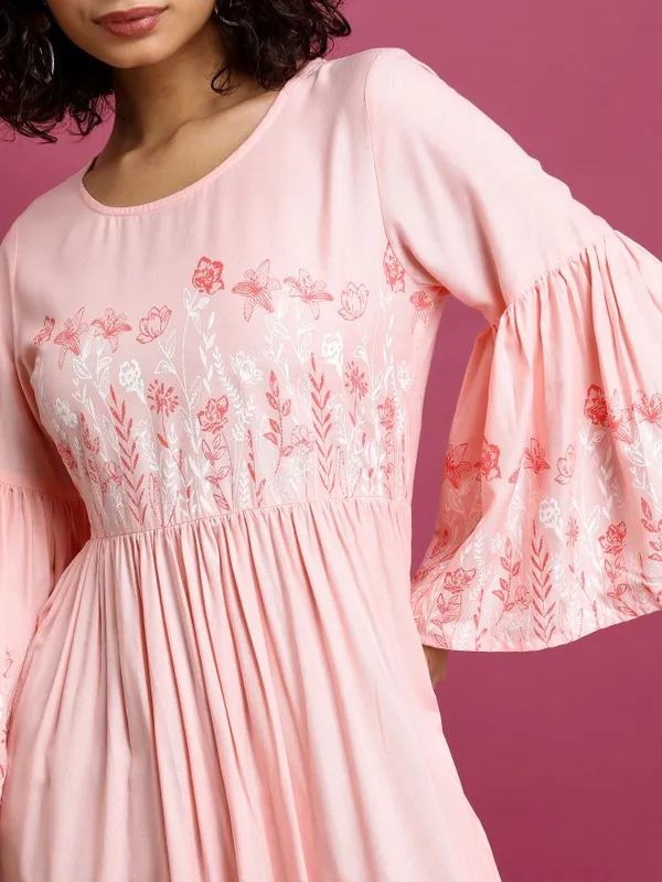 Printed A-Line Dress