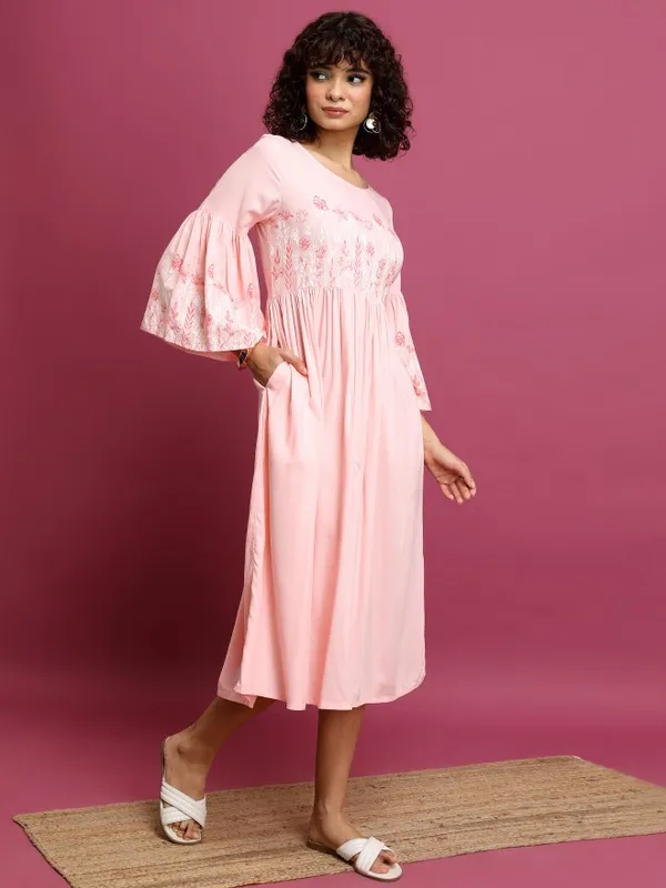 Printed A-Line Dress