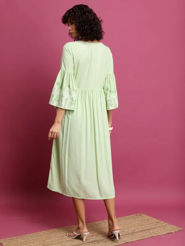 Printed A-Line Dress