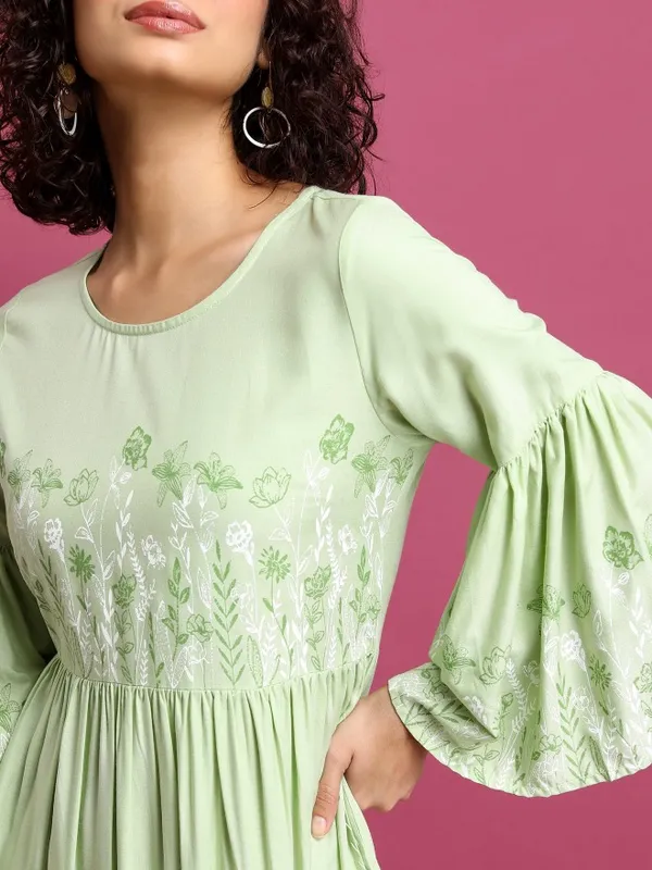 Printed A-Line Dress