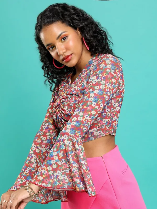 Printed Fitted Top