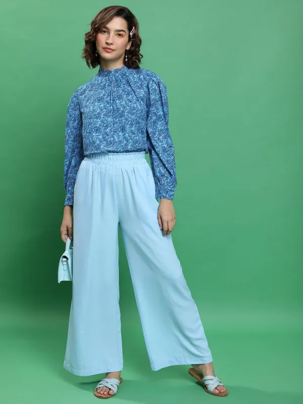 Printed Blouson Top