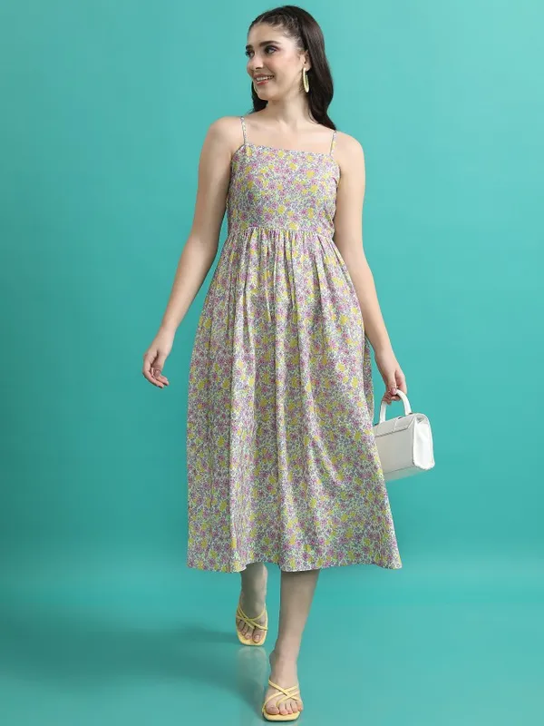 Printed Fit & Flare Dress