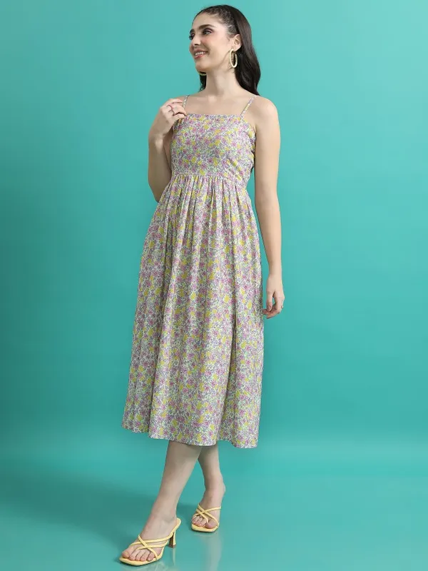 Printed Fit & Flare Dress