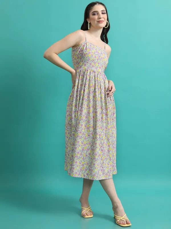 Printed Fit & Flare Dress