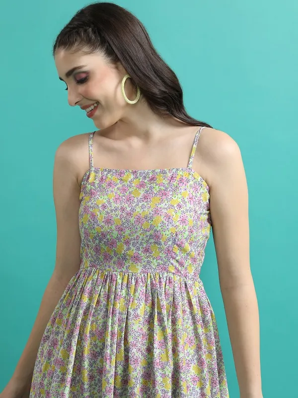 Printed Fit & Flare Dress