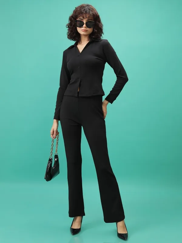  Tokyo Talkies Women Black Co-Ords