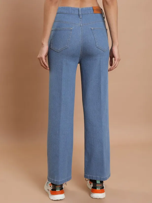 Tokyo Talkies Women Blue Flared Stretchable Jeans