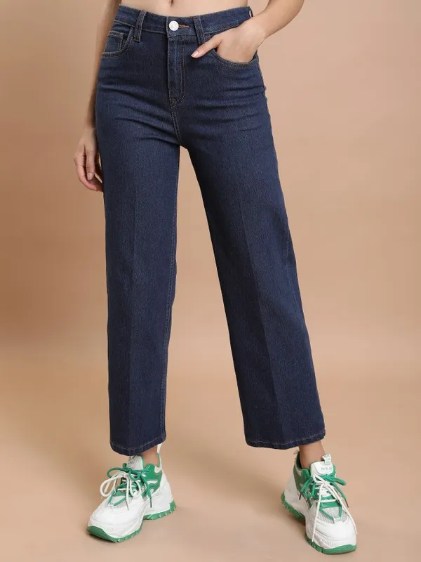  Tokyo Talkies Women Blue Straight Fit Clean Look Jeans