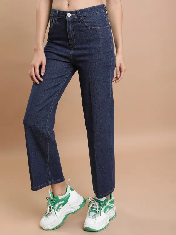  Tokyo Talkies Women Blue Straight Fit Clean Look Jeans