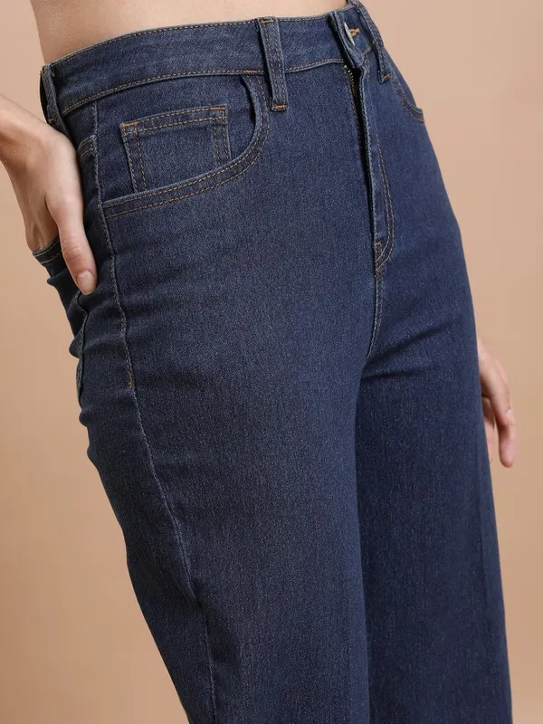  Tokyo Talkies Women Blue Straight Fit Clean Look Jeans