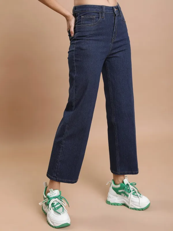  Tokyo Talkies Women Blue Straight Fit Clean Look Jeans