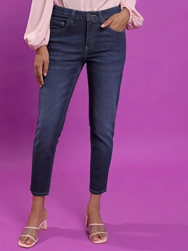 Tokyo Talkies Women Blue Skinny Fit Stretchable Jeans