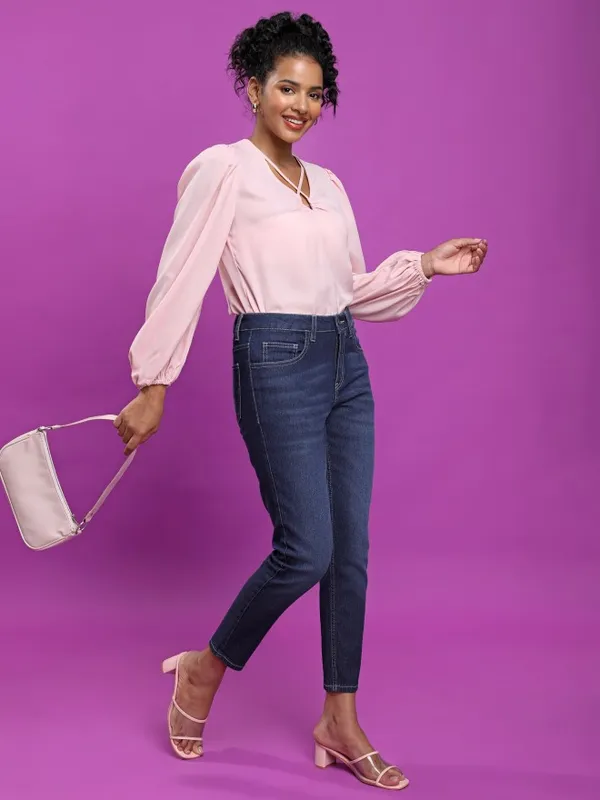 Tokyo Talkies Women Blue Skinny Fit Stretchable Jeans