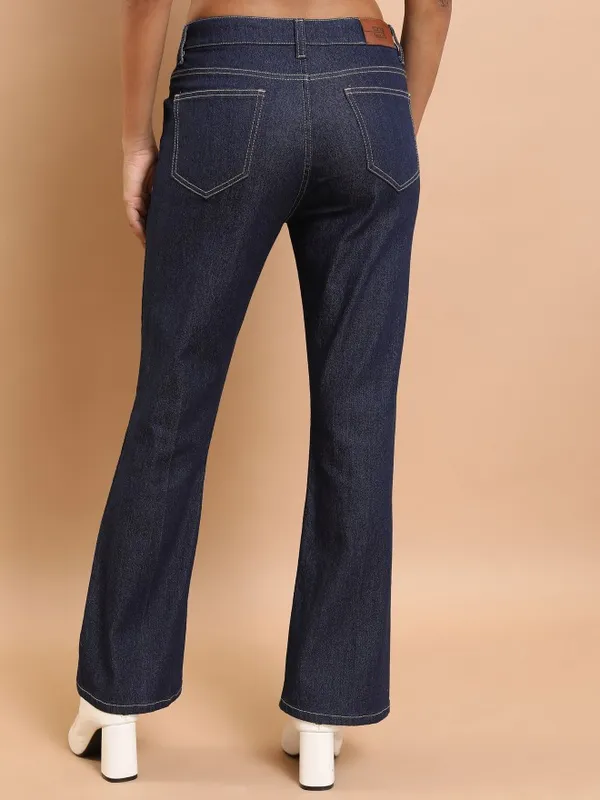 Tokyo Talkies Women Blue Bootcut Stretchable Jeans