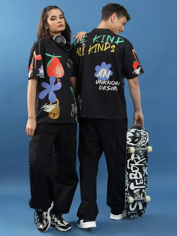 Unisex Printed Oversized Fit T-Shirt