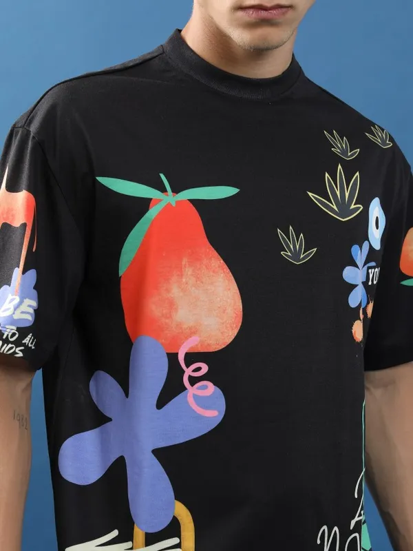 Unisex Printed Oversized Fit T-Shirt