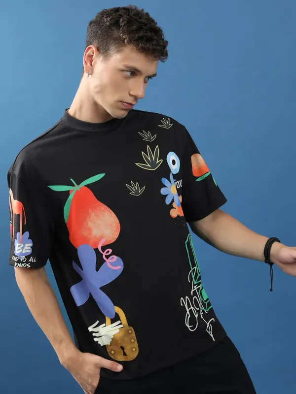 Unisex Printed Oversized Fit T-Shirt