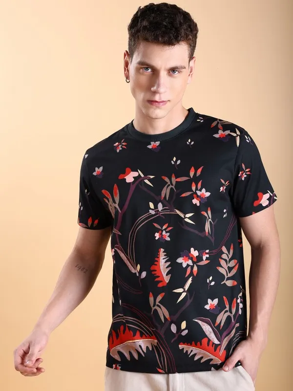 Men Printed Round Neck T-Shirt