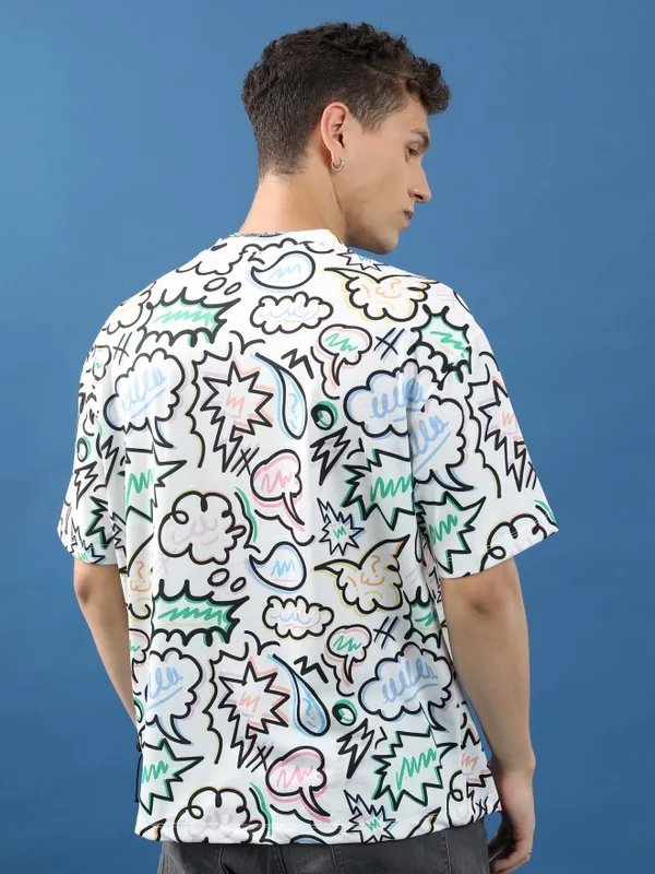 Unisex Printed Oversized Fit T-Shirt