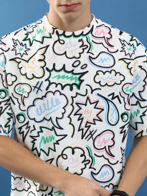 Unisex Printed Oversized Fit T-Shirt