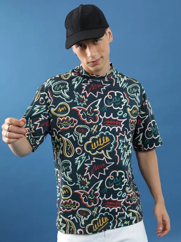 Unisex Printed Oversized Fit T-Shirt