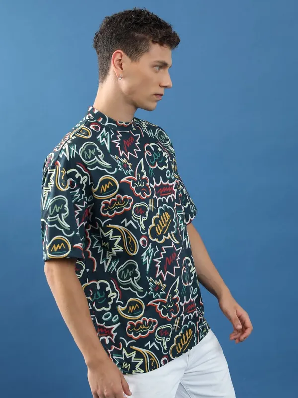 Unisex Printed Oversized Fit T-Shirt
