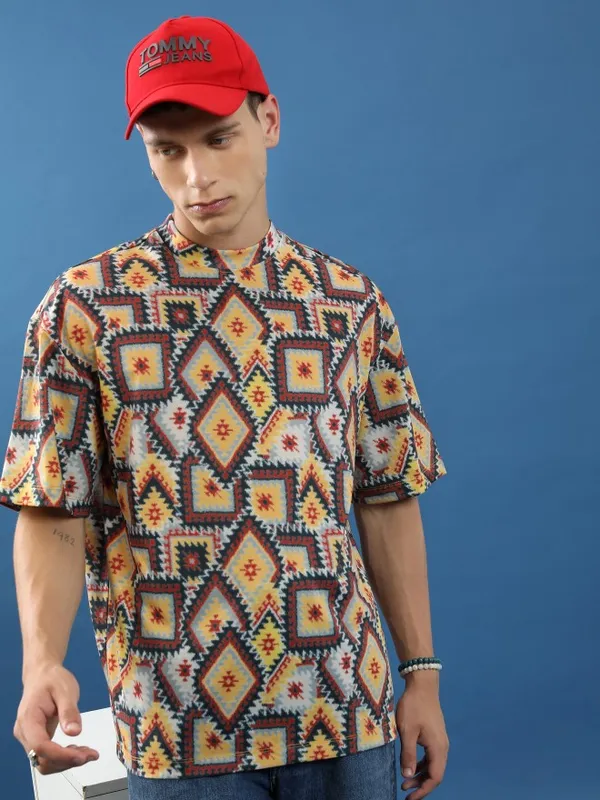 Unisex Printed Oversized Fit T-Shirt