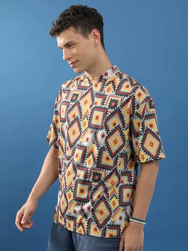 Unisex Printed Oversized Fit T-Shirt