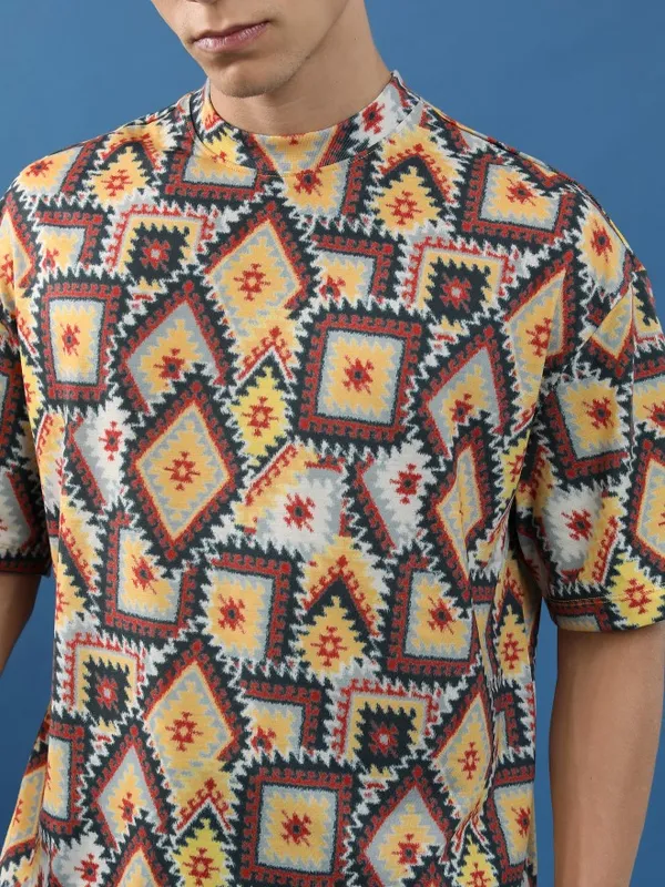 Unisex Printed Oversized Fit T-Shirt