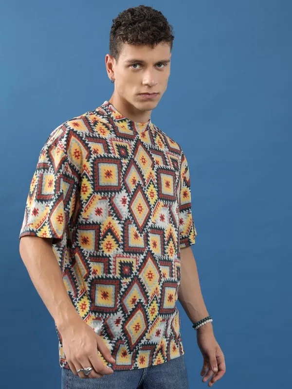 Unisex Printed Oversized Fit T-Shirt