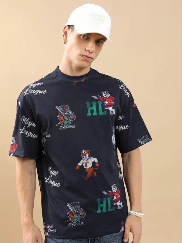 Unisex Printed Oversized Fit T-Shirt