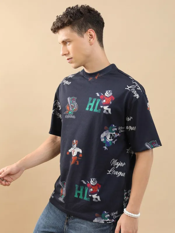 Unisex Printed Oversized Fit T-Shirt