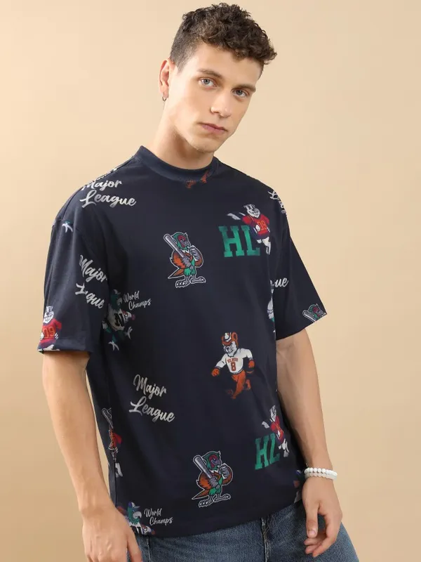 Unisex Printed Oversized Fit T-Shirt