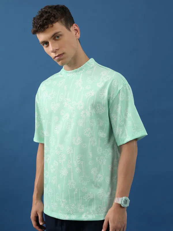 Unisex Printed Oversized Fit T-Shirt