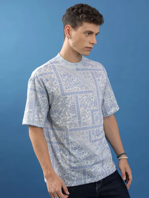 Unisex Printed Oversized Fit T-Shirt