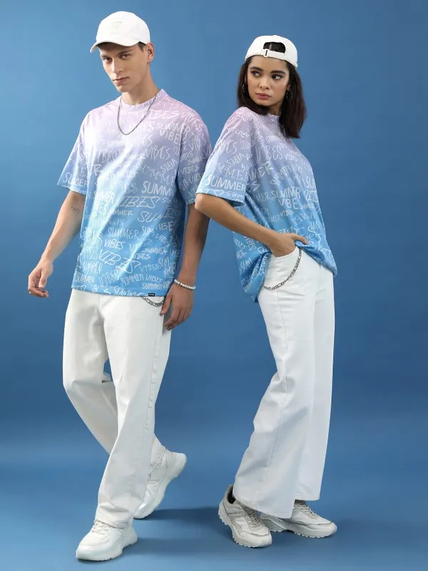 Unisex Printed Oversized Fit T-Shirt